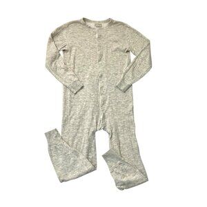 Vintage LL Bean Wool Blend Union Suit Long John Underwear Gray Unisex Medium